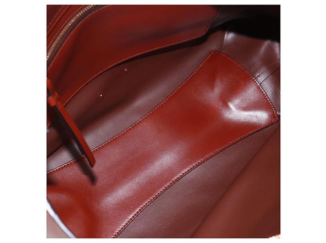 Chloé Borsa Tote in Pelle Marrone Oro Auth am10080 D'oro - vista 17