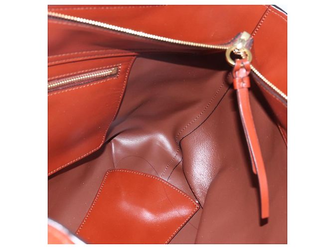 Chloé Borsa Tote in Pelle Marrone Oro Auth am10080 D'oro - vista 18