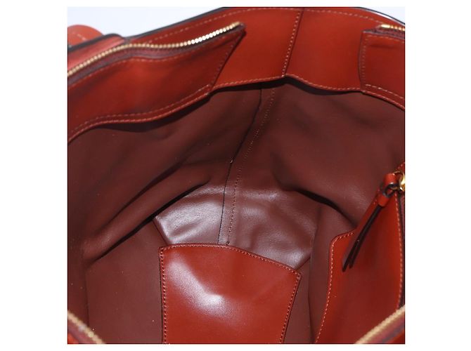Chloé Borsa Tote in Pelle Marrone Oro Auth am10080 D'oro - vista 19