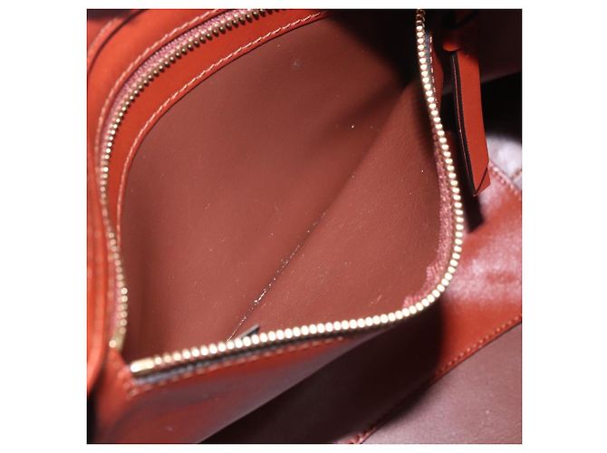 Chloé Borsa Tote in Pelle Marrone Oro Auth am10080 D'oro - vista 20