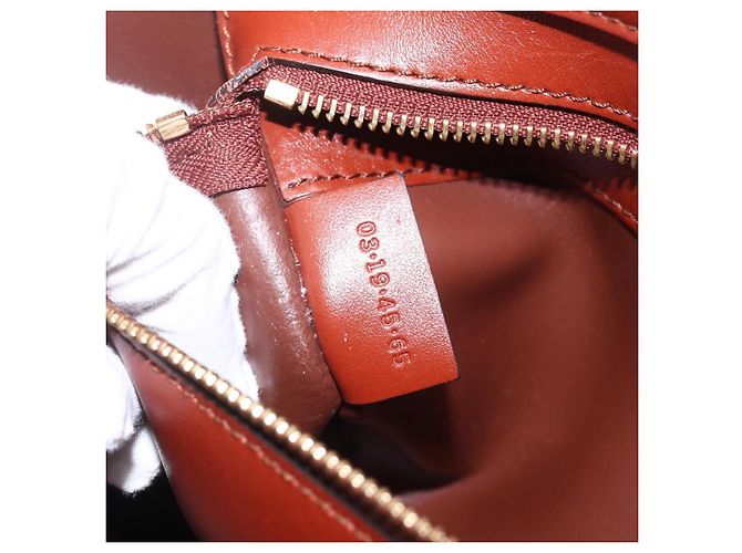 Chloé Borsa Tote in Pelle Marrone Oro Auth am10080 D'oro - vista 21