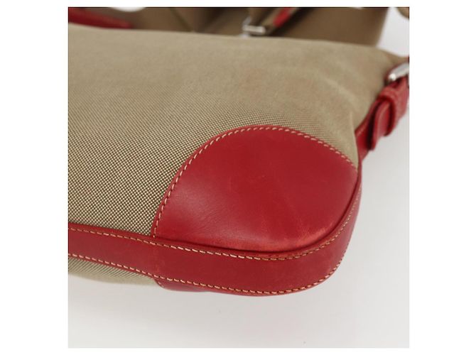 PRADA Schultertasche aus Canvas Beige Silber Authentisch 159720 - Ansicht 12