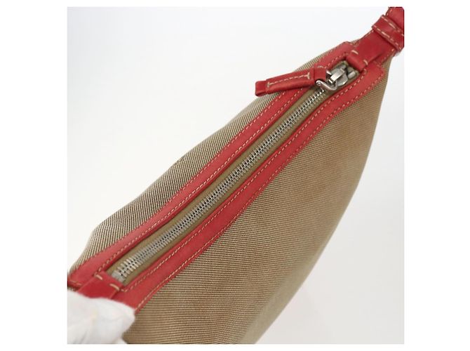 PRADA Schultertasche aus Canvas Beige Silber Authentisch 159720 - Ansicht 6