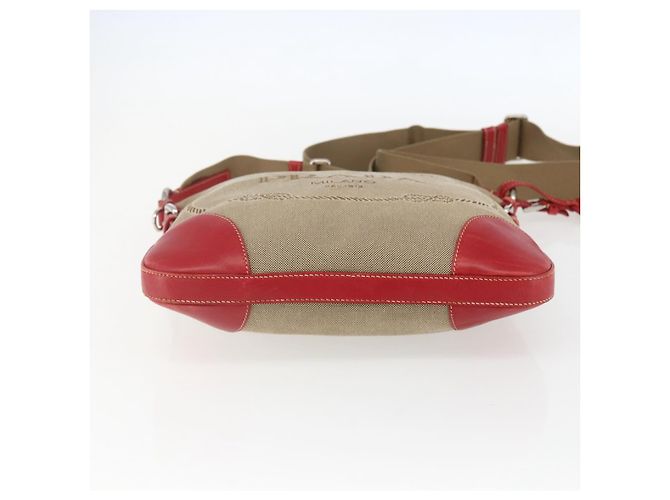 PRADA Schultertasche aus Canvas Beige Silber Authentisch 159720 - Ansicht 9