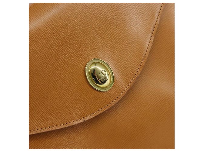 Borsa a mano Christian Dior in pelle marrone dorato Auth ep12336 D'oro - vista 14