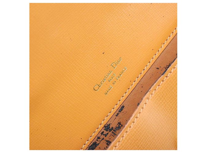 Borsa a mano Christian Dior in pelle marrone dorato Auth ep12336 D'oro - vista 16