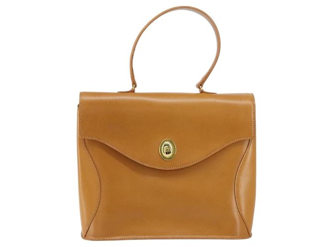 Borsa a mano Christian Dior in pelle marrone dorato Auth ep12336 D'oro - vista 2