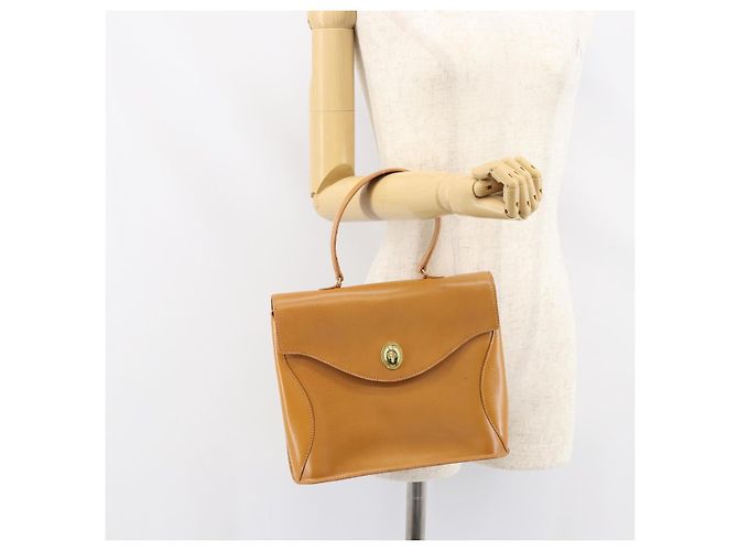 Borsa a mano Christian Dior in pelle marrone dorato Auth ep12336 D'oro - vista 22