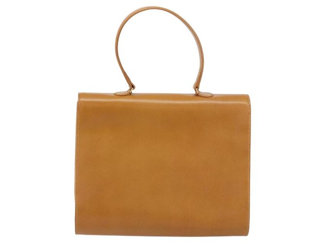 Borsa a mano Christian Dior in pelle marrone dorato Auth ep12336 D'oro - vista 3