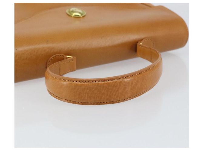 Borsa a mano Christian Dior in pelle marrone dorato Auth ep12336 D'oro - vista 7