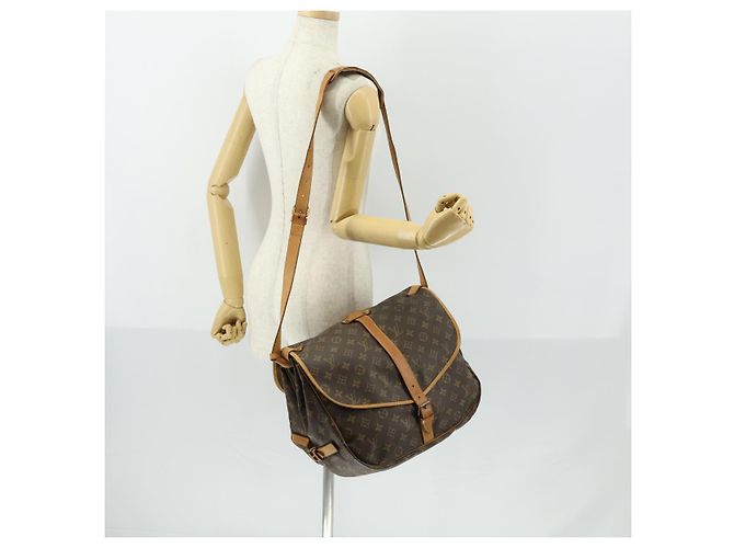 LOUIS VUITTON Borsa a Spalla Monogram Saumur 35 M42254 LV Auth 155167 Monogramma - vista 27