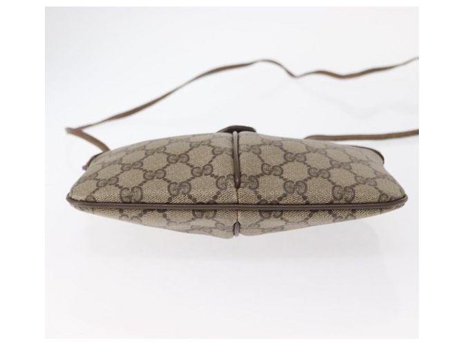 Borsa Sherry Line GG Supreme Web di GUCCI in PVC Beige e Oro 904 02 047 Auth ka922 D'oro - vista 10