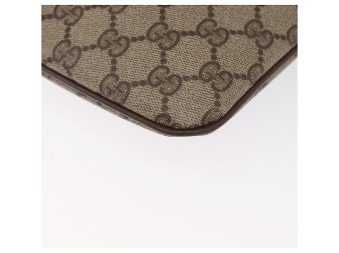 Borsa Sherry Line GG Supreme Web di GUCCI in PVC Beige e Oro 904 02 047 Auth ka922 D'oro - vista 12