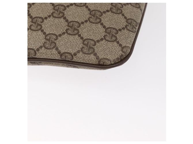 Borsa Sherry Line GG Supreme Web di GUCCI in PVC Beige e Oro 904 02 047 Auth ka922 D'oro - vista 13