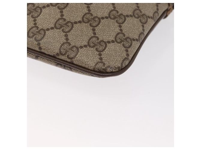 Borsa Sherry Line GG Supreme Web di GUCCI in PVC Beige e Oro 904 02 047 Auth ka922 D'oro - vista 14
