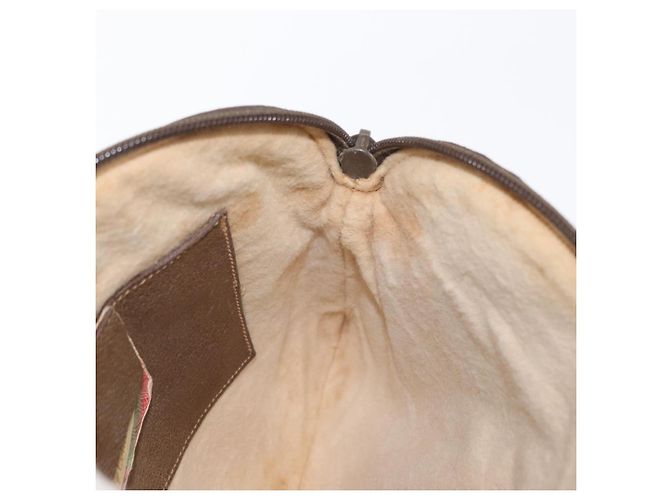 Borsa Sherry Line GG Supreme Web di GUCCI in PVC Beige e Oro 904 02 047 Auth ka922 D'oro - vista 19