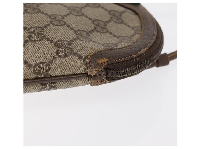 Borsa Sherry Line GG Supreme Web di GUCCI in PVC Beige e Oro 904 02 047 Auth ka922 D'oro - vista 5