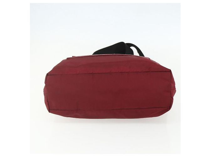 Tote Borsa sportiva PRADA in nylon rosso argento Auth ti3508 - vista 5
