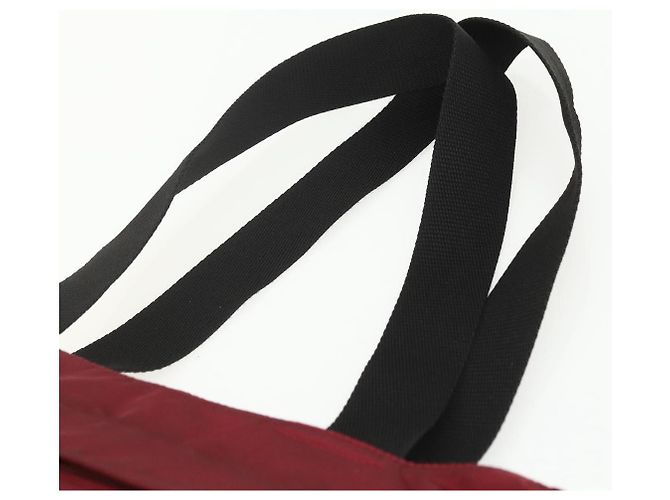 Tote Borsa sportiva PRADA in nylon rosso argento Auth ti3508 - vista 8
