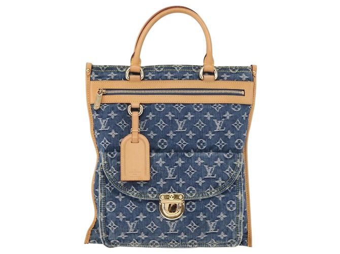 LOUIS VUITTON Borsa Tote Piatta Monogram in Denim Blu M95018 LV Auth 159149SM - vista 13