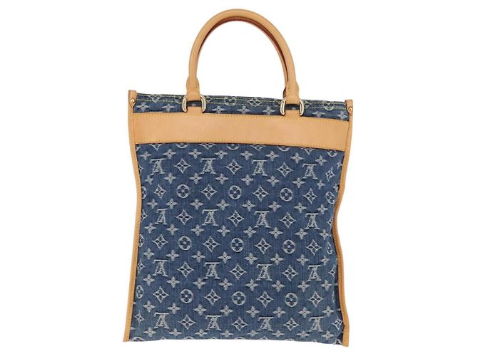 LOUIS VUITTON Borsa Tote Piatta Monogram in Denim Blu M95018 LV Auth 159149SM - vista 2