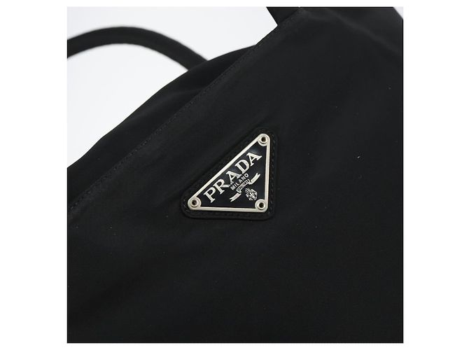 PRADA Bolso de mano de nylon negro Auth 156858 - vista 17