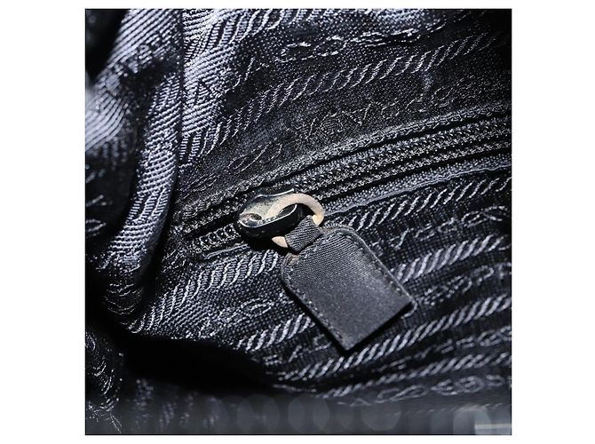 PRADA Bolso de mano de nylon negro Auth 156858 - vista 21