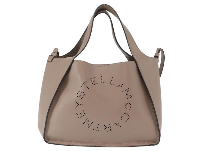 Autre Marque Borsa a mano Stella McCartney in pelle 2 vie beige oro 513860 Auth 155498 D'oro - vista 13