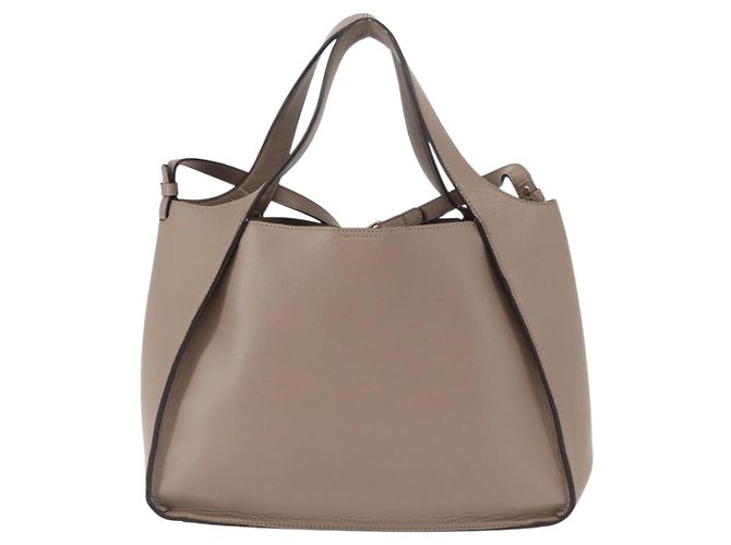 Autre Marque Borsa a mano Stella McCartney in pelle 2 vie beige oro 513860 Auth 155498 D'oro - vista 2