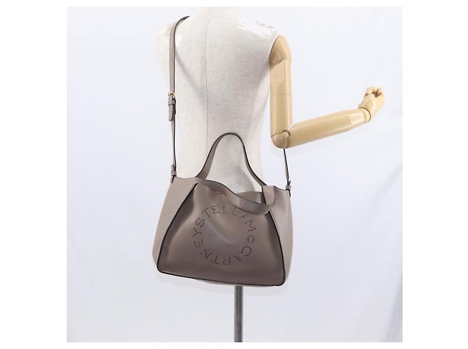 Autre Marque Borsa a mano Stella McCartney in pelle 2 vie beige oro 513860 Auth 155498 D'oro - vista 24