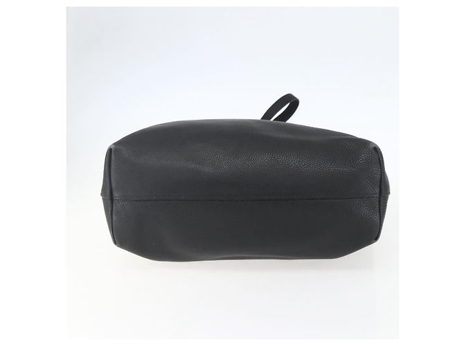 PRADA Handtasche Leder 2-Wege Schwarz Gold Auth mr1569 Golden - Ansicht 5