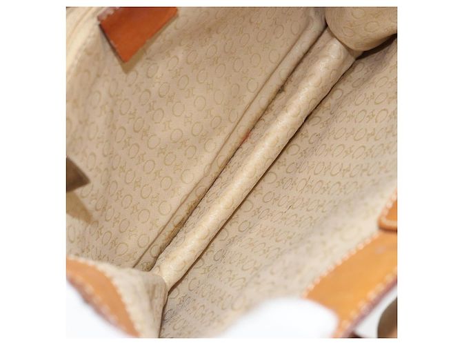 Céline CELINE C Macadam Canvas Handtasche aus Wildleder Beige Silber Authentisch bs31641 - Ansicht 10