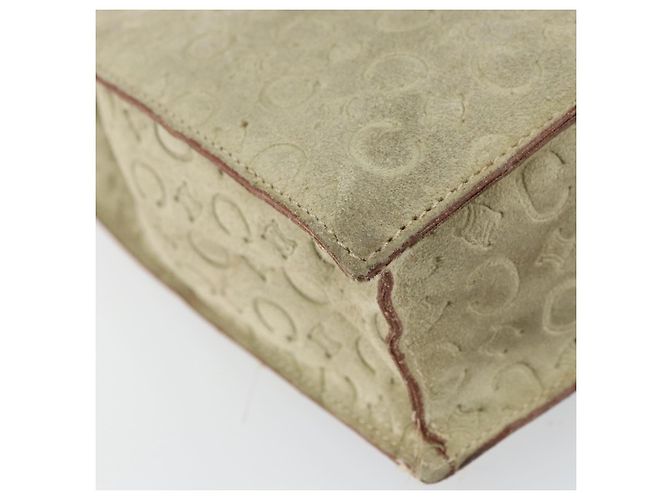 Céline CELINE C Macadam Canvas Handtasche aus Wildleder Beige Silber Authentisch bs31641 - Ansicht 14