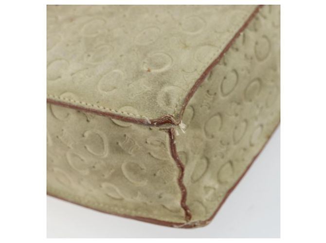 Céline CELINE C Macadam Canvas Handtasche aus Wildleder Beige Silber Authentisch bs31641 - Ansicht 15