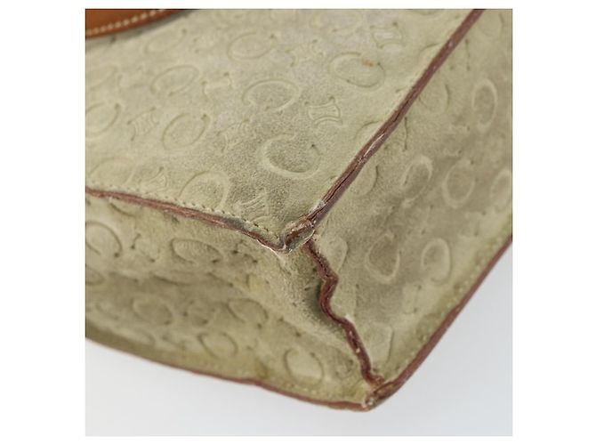 Céline CELINE C Macadam Canvas Handtasche aus Wildleder Beige Silber Authentisch bs31641 - Ansicht 16
