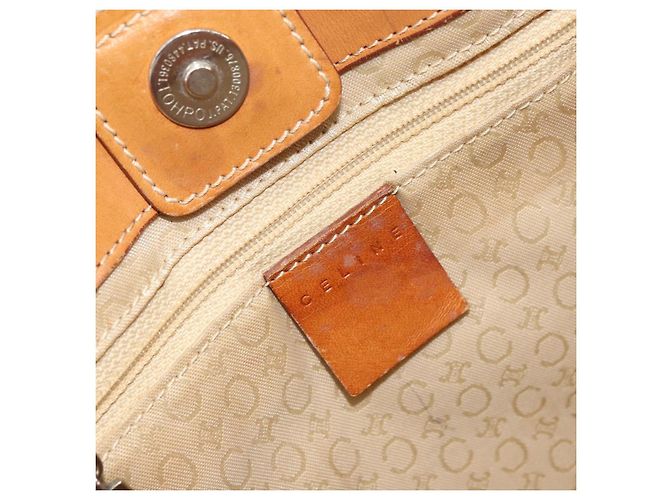 Céline CELINE C Macadam Canvas Handtasche aus Wildleder Beige Silber Authentisch bs31641 - Ansicht 17