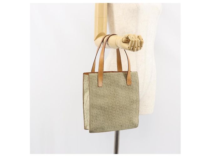 Céline CELINE C Macadam Canvas Handtasche aus Wildleder Beige Silber Authentisch bs31641 - Ansicht 21