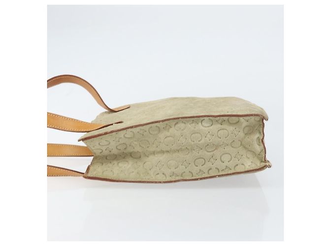 Céline CELINE C Macadam Canvas Handtasche aus Wildleder Beige Silber Authentisch bs31641 - Ansicht 4