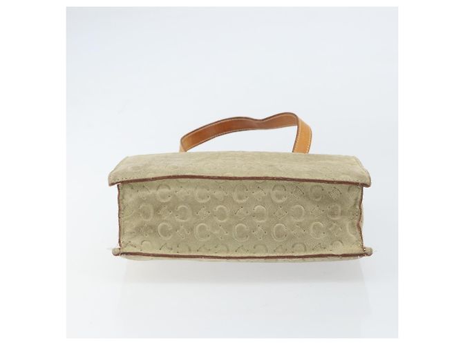 Céline CELINE C Macadam Canvas Handtasche aus Wildleder Beige Silber Authentisch bs31641 - Ansicht 5