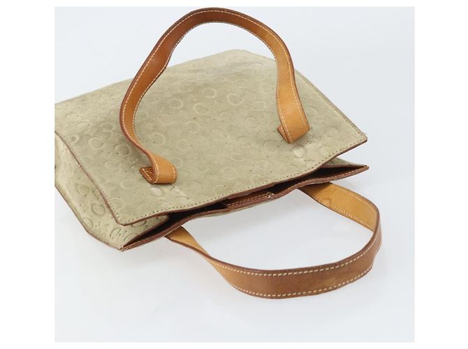Céline CELINE C Macadam Canvas Handtasche aus Wildleder Beige Silber Authentisch bs31641 - Ansicht 6