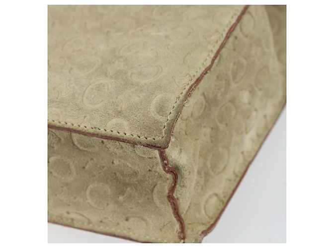Céline CELINE C Macadam Canvas Handtasche aus Wildleder Beige Silber Authentisch bs31641 - Ansicht 9