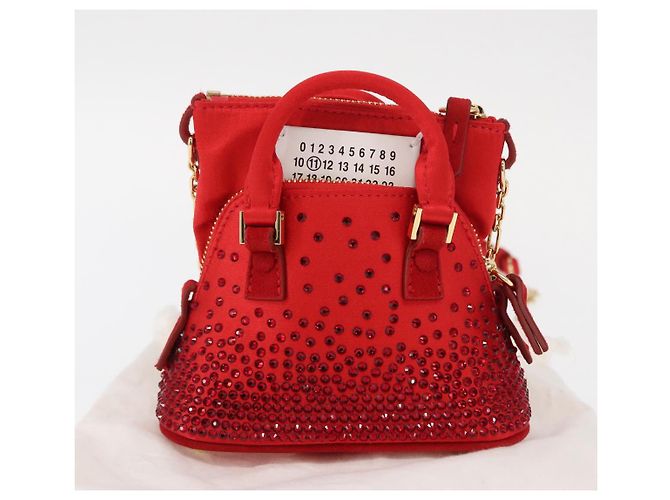 Autre Marque Borsa a Spalla 5AC Maison Margiela Raso Rosso Oro Auth 154203M D'oro - vista 12