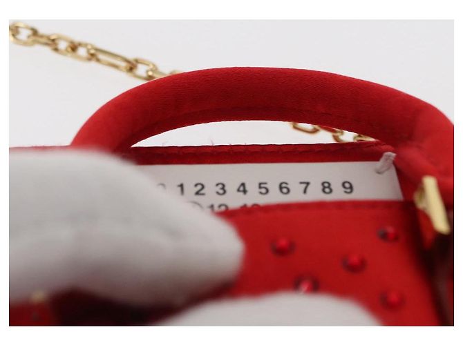 Autre Marque Borsa a Spalla 5AC Maison Margiela Raso Rosso Oro Auth 154203M D'oro - vista 14