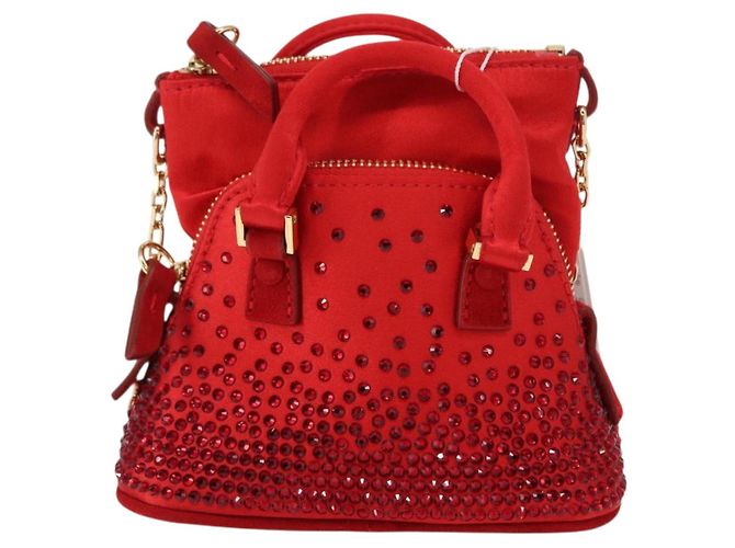 Autre Marque Borsa a Spalla 5AC Maison Margiela Raso Rosso Oro Auth 154203M D'oro - vista 2