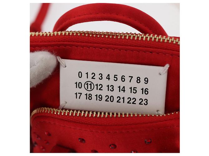 Autre Marque Borsa a Spalla 5AC Maison Margiela Raso Rosso Oro Auth 154203M D'oro - vista 21