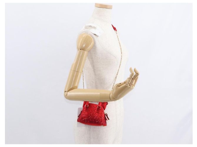 Autre Marque Borsa a Spalla 5AC Maison Margiela Raso Rosso Oro Auth 154203M D'oro - vista 26