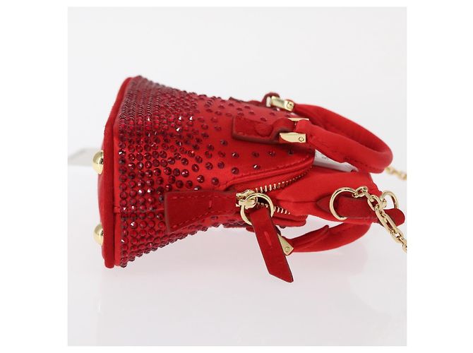Autre Marque Borsa a Spalla 5AC Maison Margiela Raso Rosso Oro Auth 154203M D'oro - vista 3