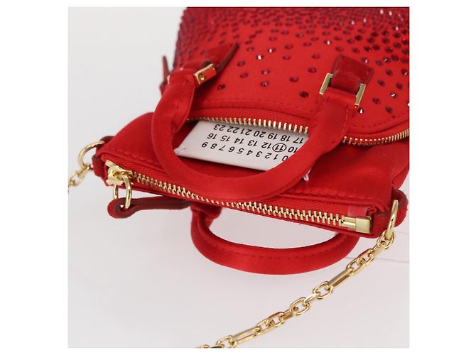 Autre Marque Borsa a Spalla 5AC Maison Margiela Raso Rosso Oro Auth 154203M D'oro - vista 6
