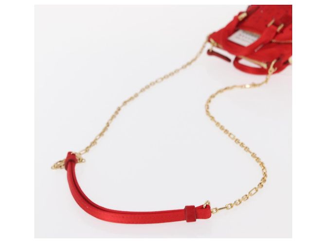 Autre Marque Borsa a Spalla 5AC Maison Margiela Raso Rosso Oro Auth 154203M D'oro - vista 8