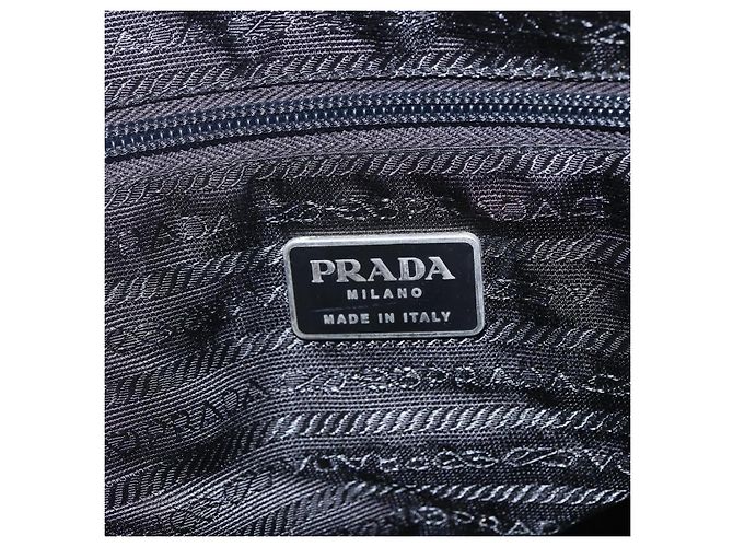 PRADA Borsa a mano in nylon verde argento Auth 154193 - vista 20